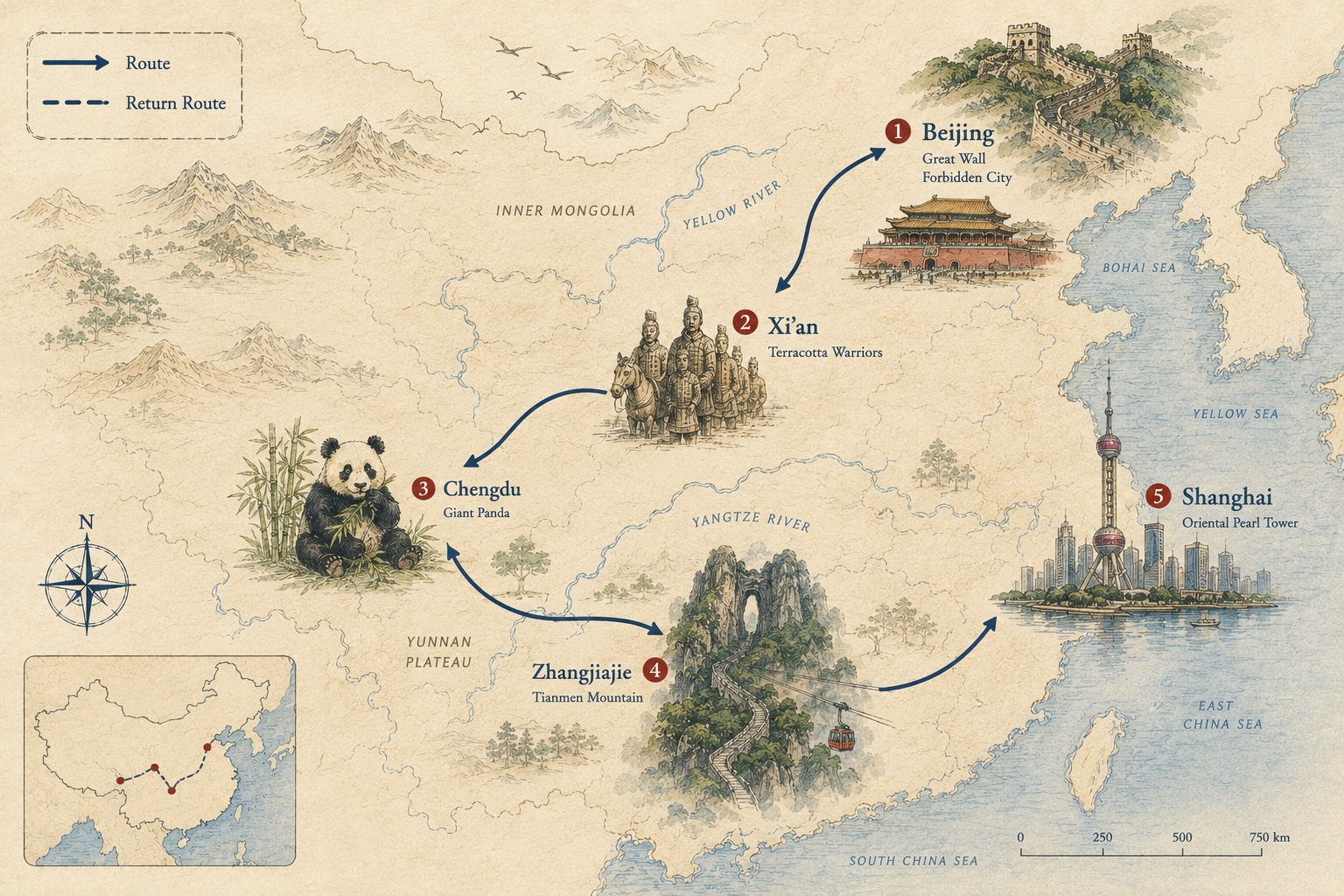 China Route Map