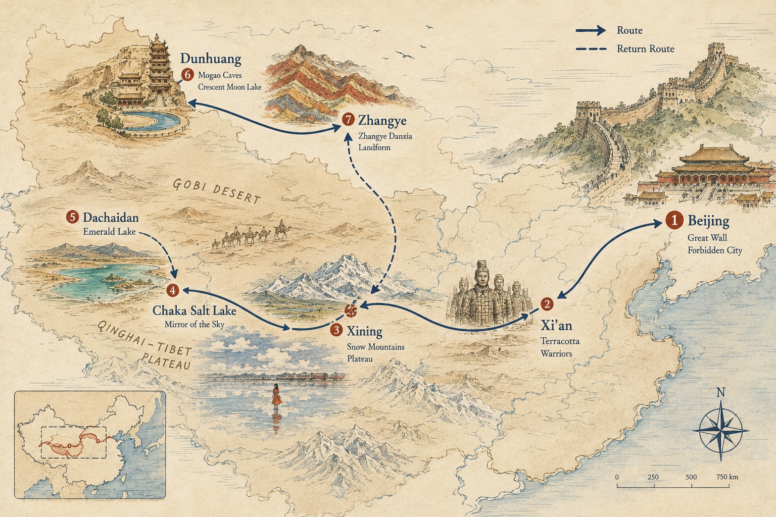 Silk Road Route Map